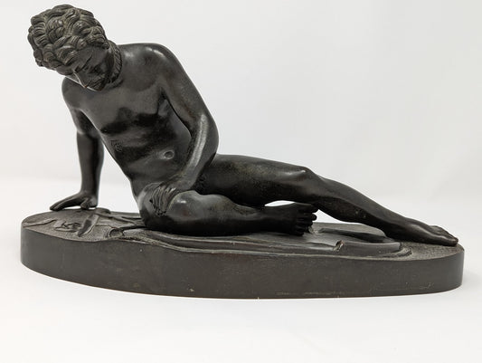 Antique Cast Bronze Grand Tour "The Dying Gaul" Sculpture (c. 1800-1920)