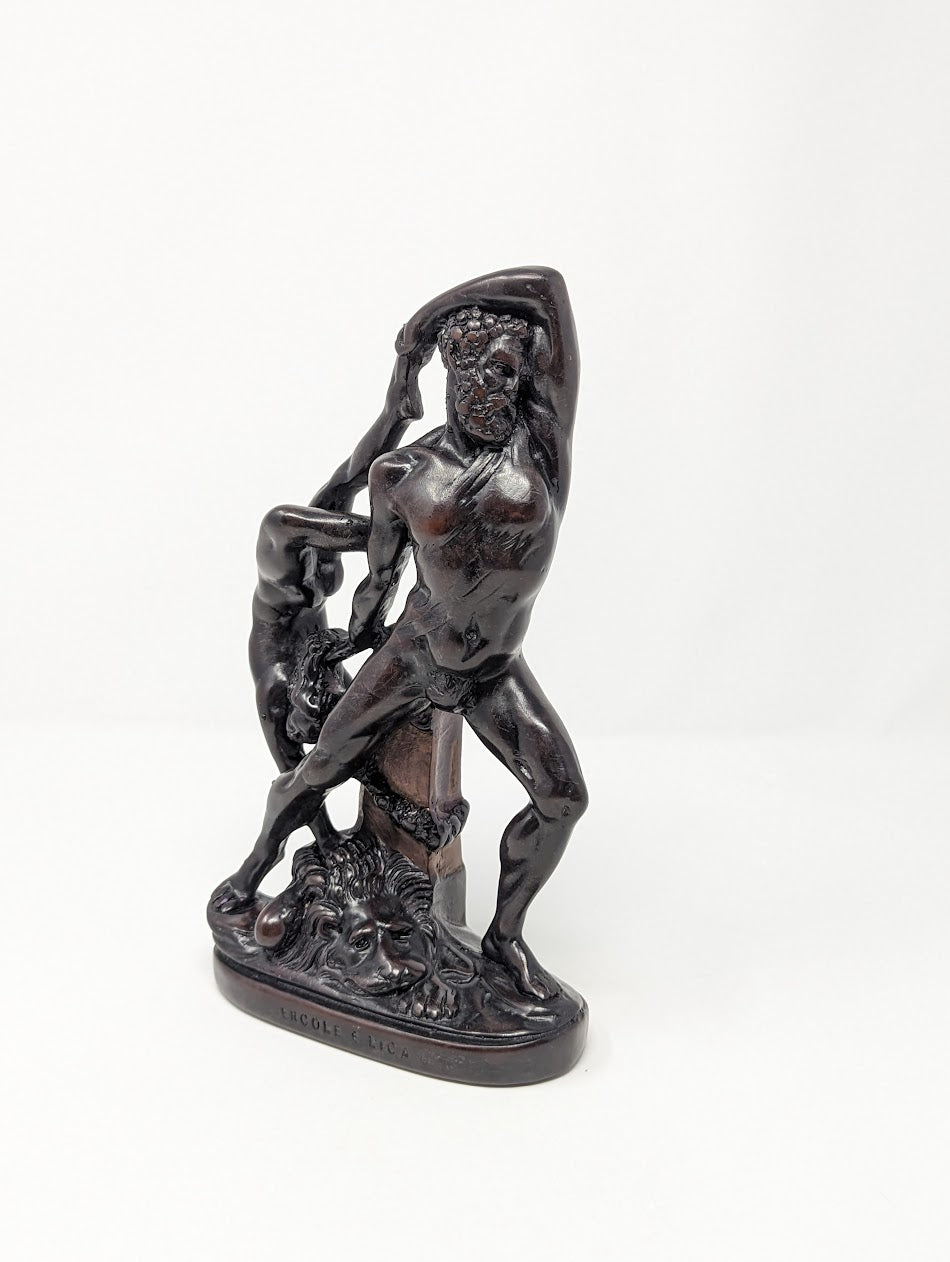 Vintage Hercules Sculpture "ERCOLE E LICA" | Made in Italy by G. Ruggeri