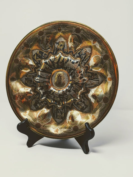 1930s Art Deco Egyptian Pharaoh Bronze Wall Plaque