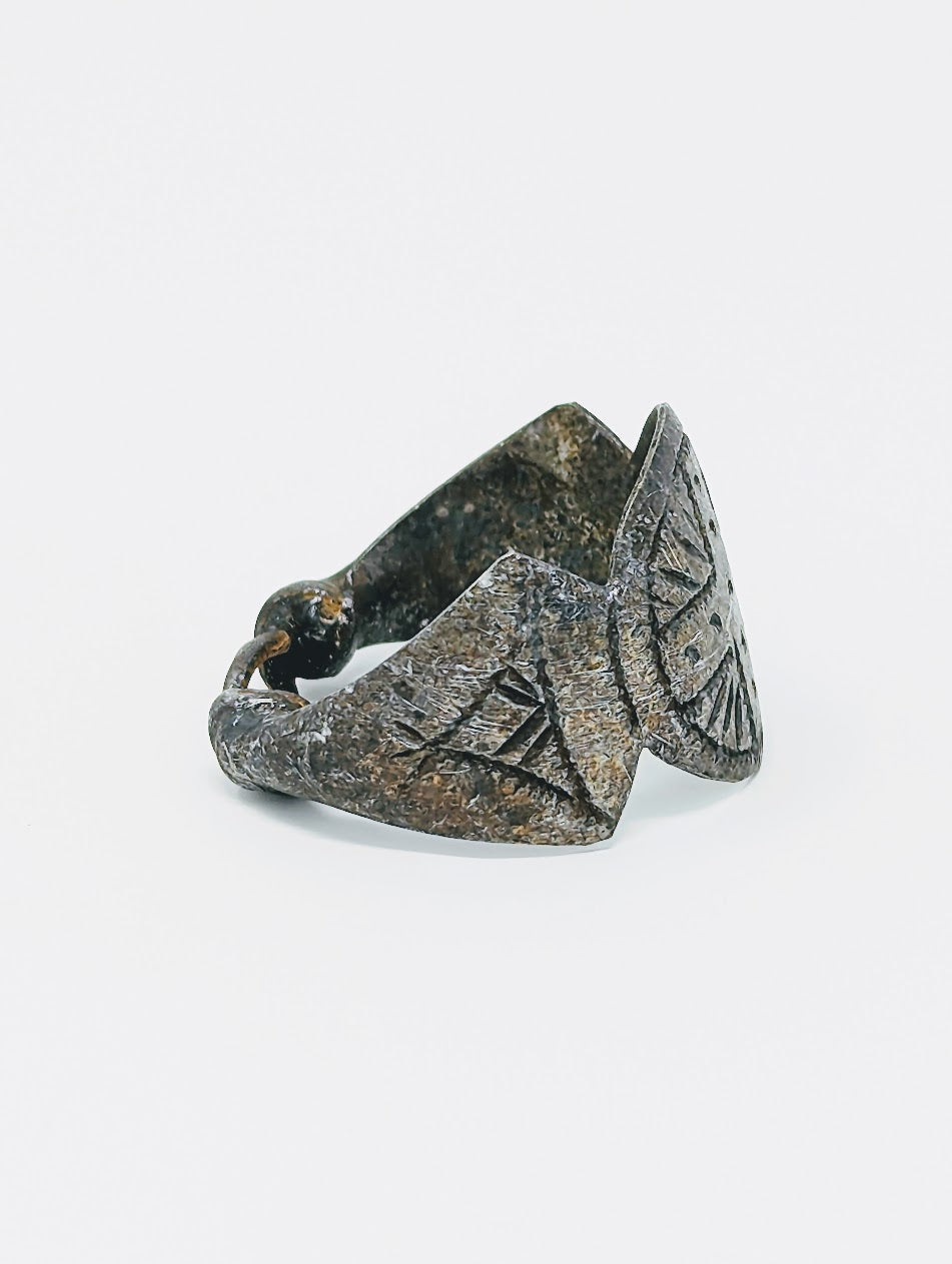 Antique Roman Silver Legionary Ring | Cross on Bezel