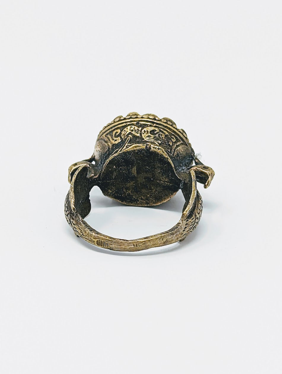 Antique Phoenician Ring | Black Glass Center-Stone (c. 300 A.D.)