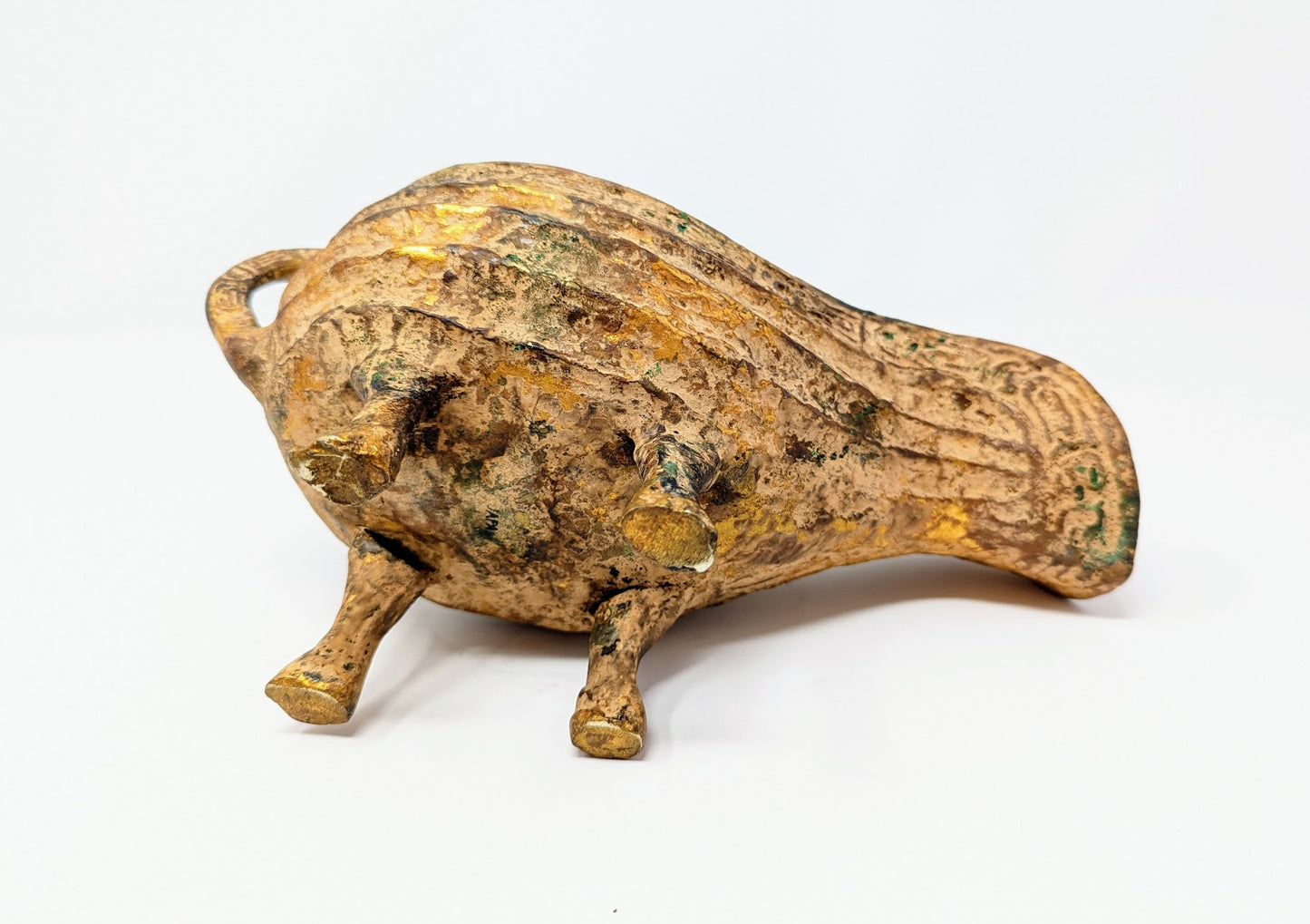 Antique Chinese Archaic Style Bronze Pouring Vessel | Zhou Dynasty Replica