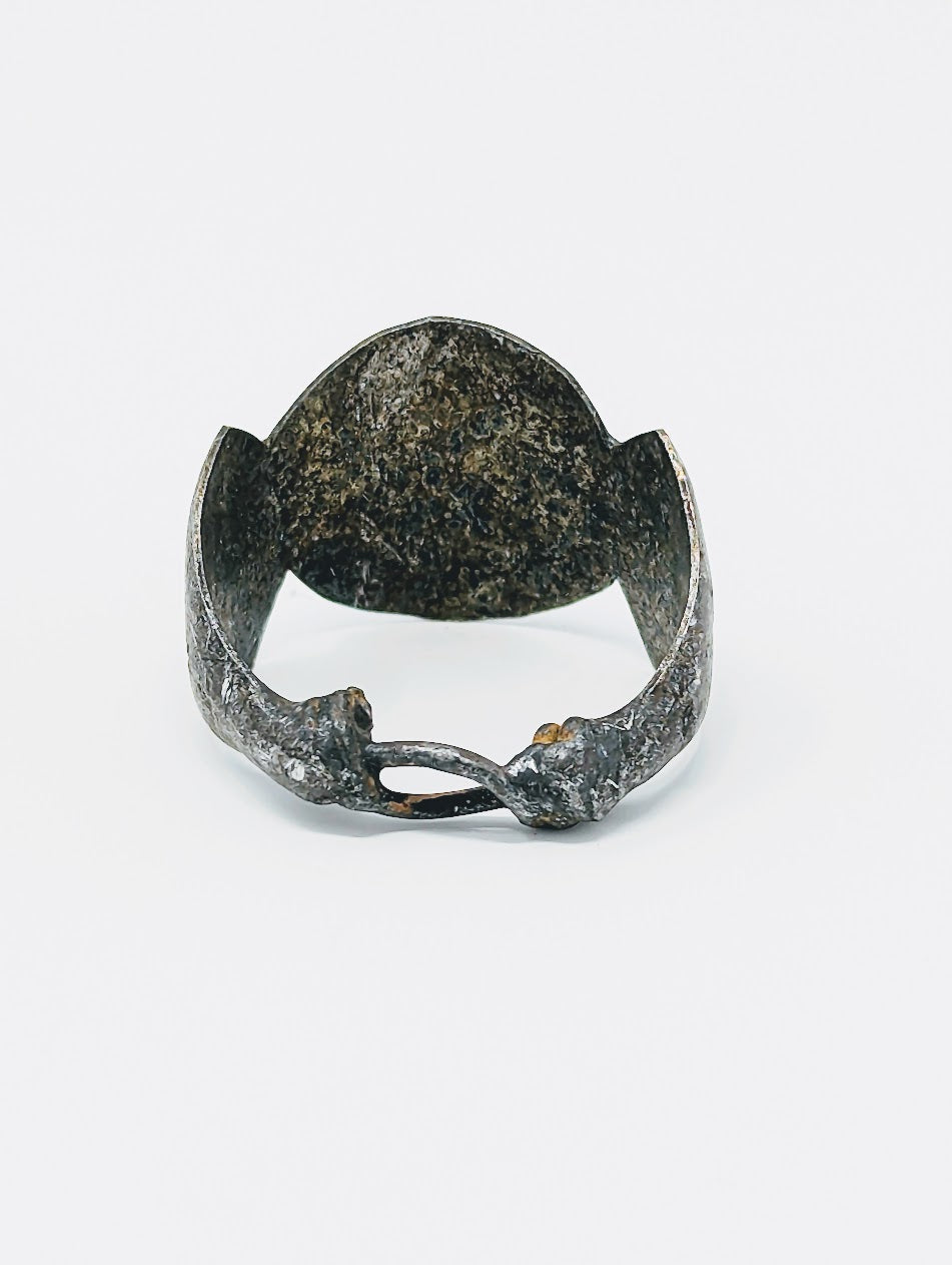 Antique Roman Silver Legionary Ring | Cross on Bezel