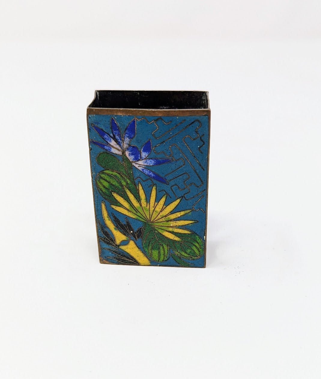 Antique Cloisonné Matchbox Holder & Ashtray | China (c. 1890-1910)