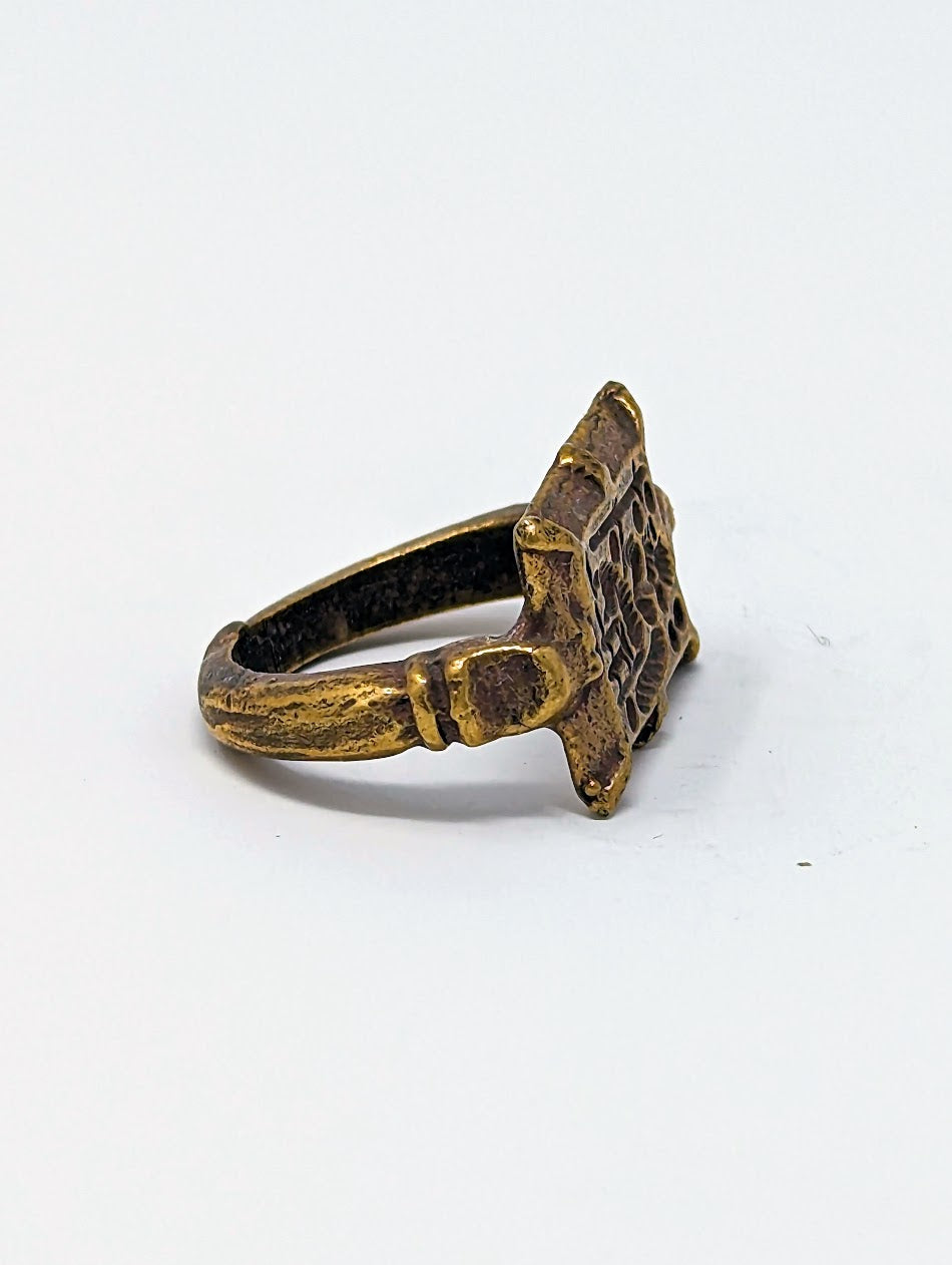 Antique Roman Bronze Signet Ring (c. 1st-4th Century A.D.)