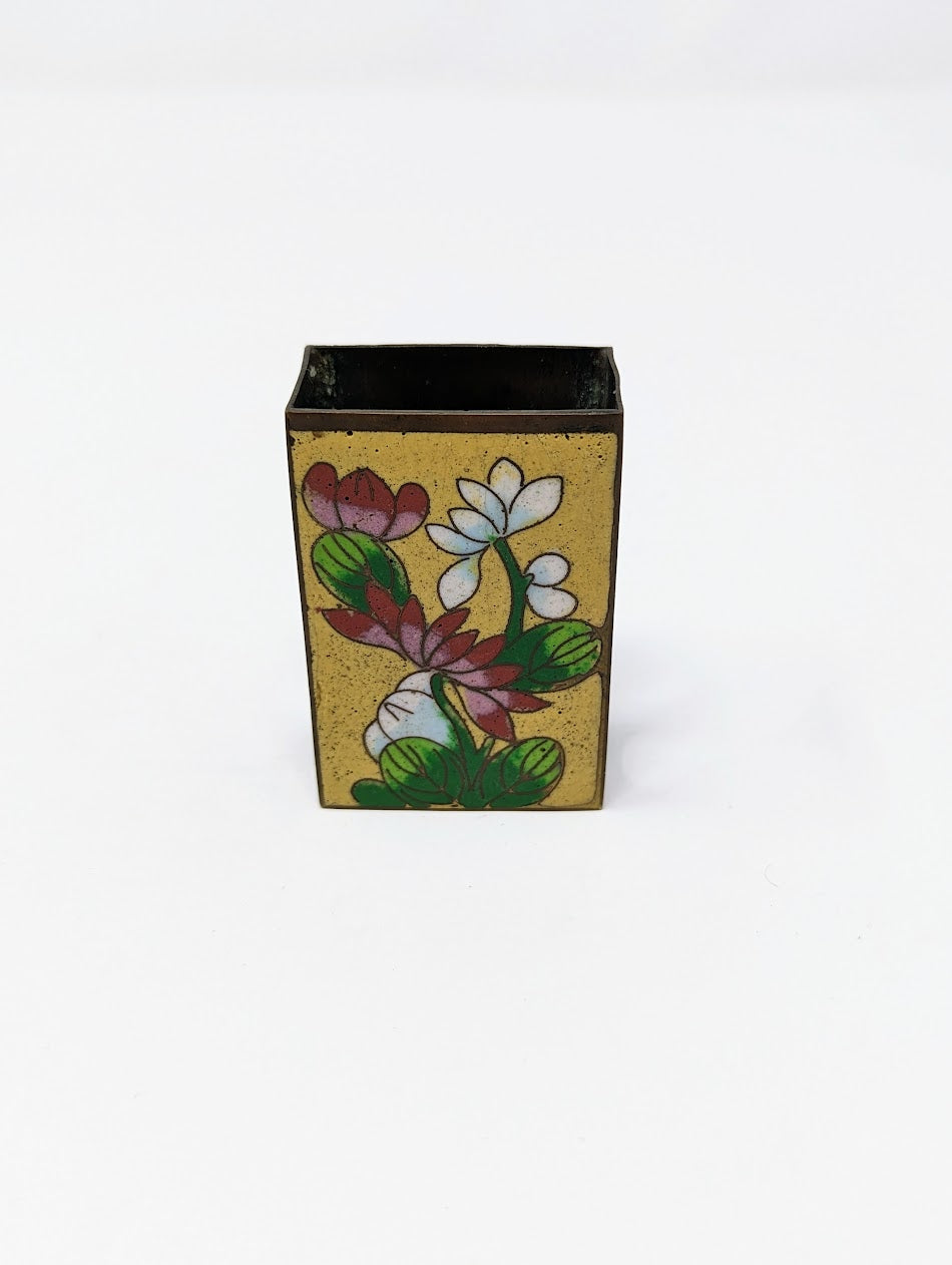 Antique Cloisonné Matchbox Holder & Ashtray | China (c. 1890-1910)
