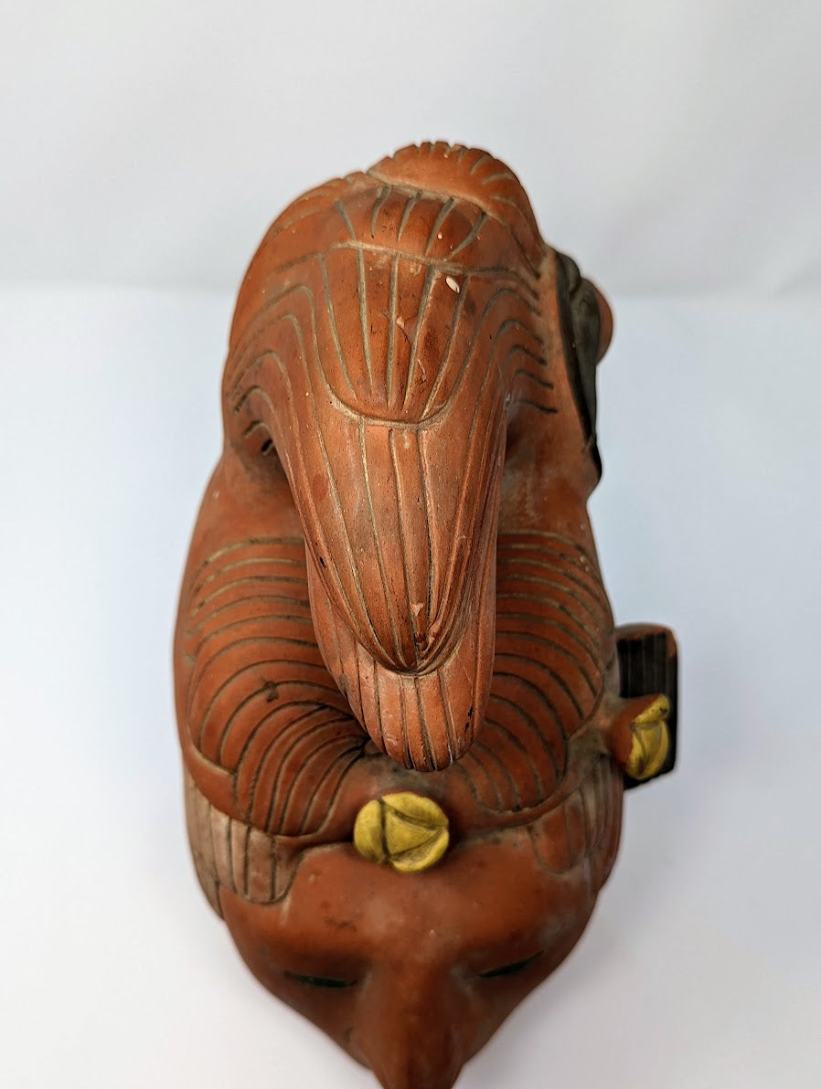 Vintage Mayan Terracotta "Head of King Pacal of Palenque" Sculpture