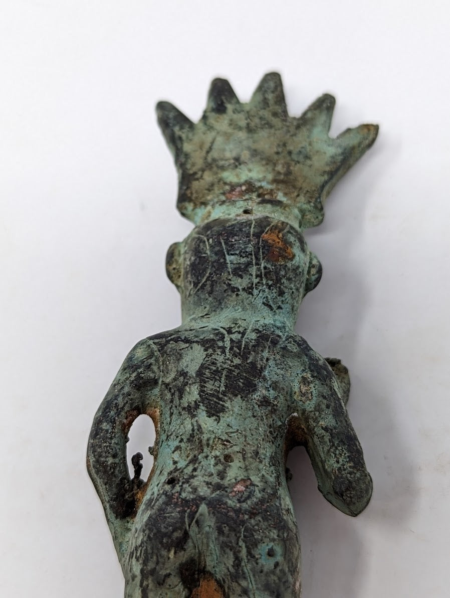 Grand Tour Egyptian Bronze Finial | "BES" (c. Early 20th Century)