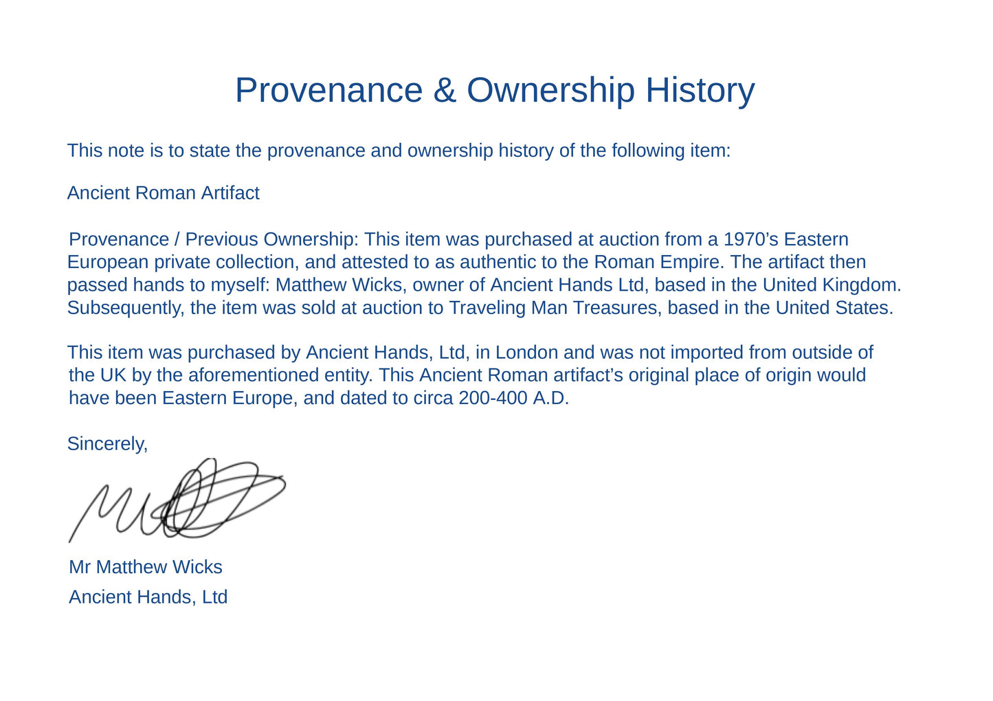 Antique Roman Bronze Signet Finger Ring  (c. 200-400 A.D.)