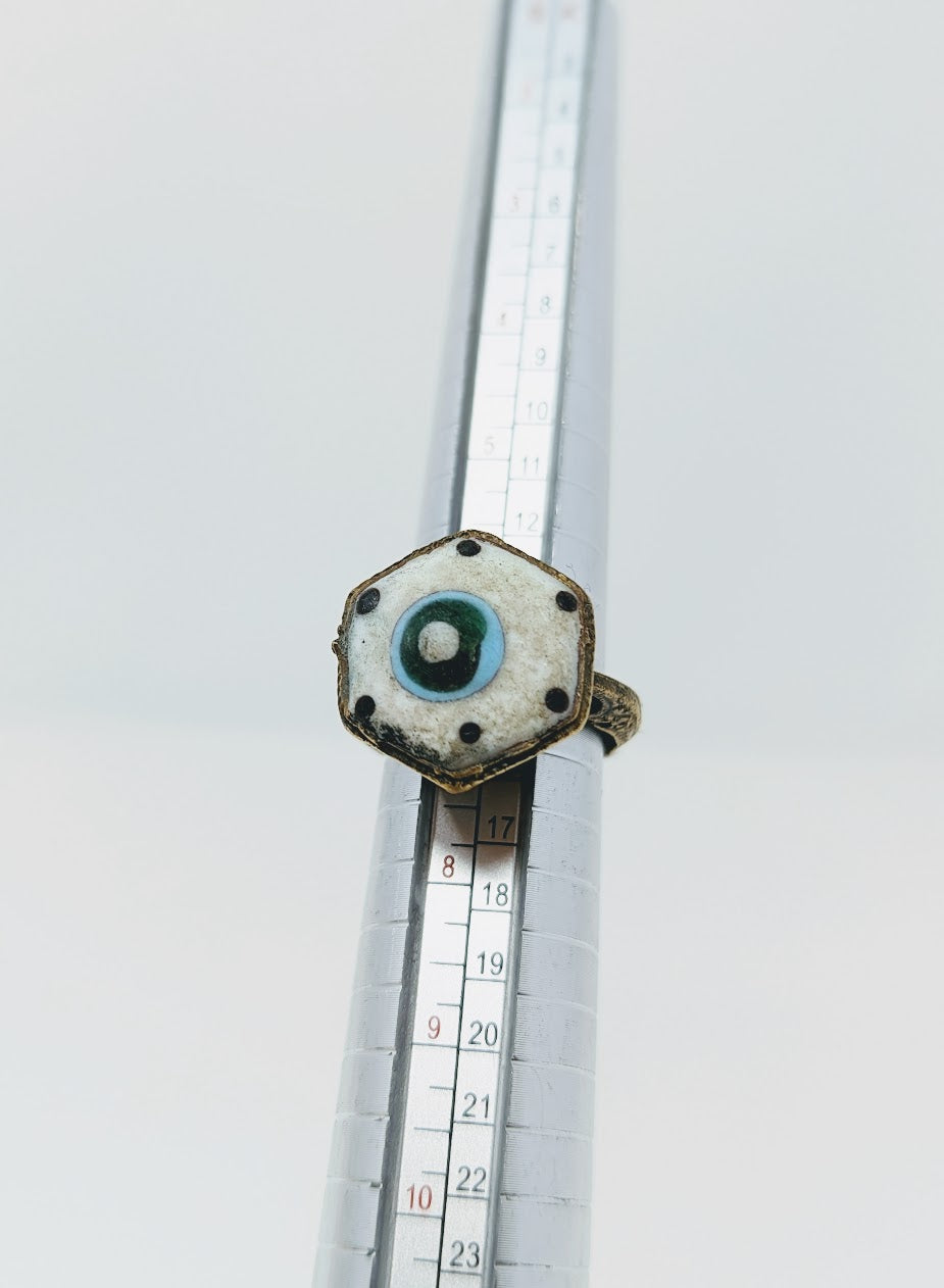 Antique Phoenician Ring | White Center-Stone (c. 300 A.D.)