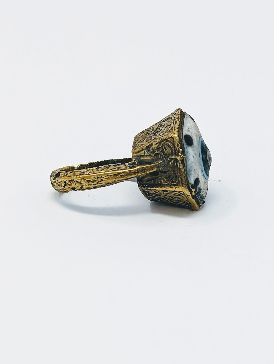 Antique Phoenician Ring | White Center-Stone (c. 300 A.D.)