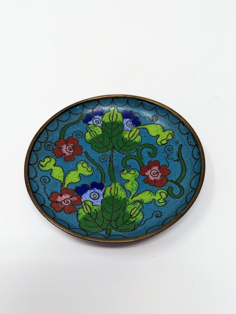 Antique Cloisonné Matchbox Holder & Ashtray | China (c. 1890-1910)