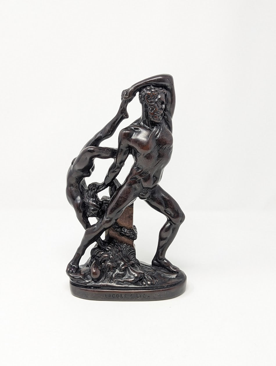 Vintage Hercules Sculpture "ERCOLE E LICA" | Made in Italy by G. Ruggeri