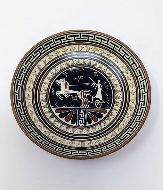 1950s Greek Artisan Copper & Enamel Shallow Bowl | Signed & Numbered