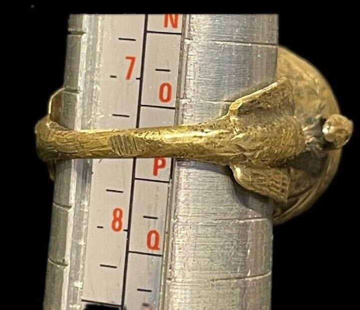 Antique Phoenician Gold-Gilt Mosaic Glass Ring (c. 300 A.D.)