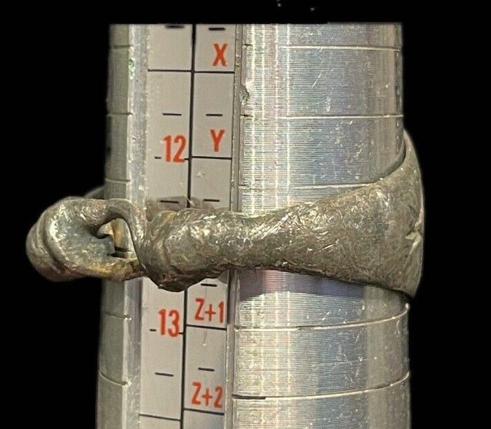 Antique Roman Silver Legionary Ring | Inscribed Bird on Bezel