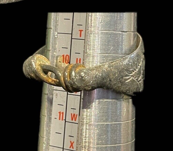 Antique Roman Silver Legionary Ring | Circles Inscribed on Bezel