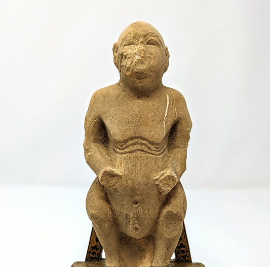 Antique Egyptian Carved Stone Statue: “BES” | Grand Tour Era (c. 1780-1920s)