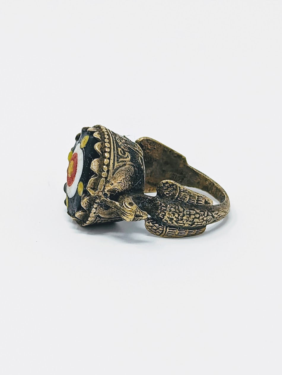Antique Phoenician Ring | Black Glass Center-Stone (c. 300 A.D.)