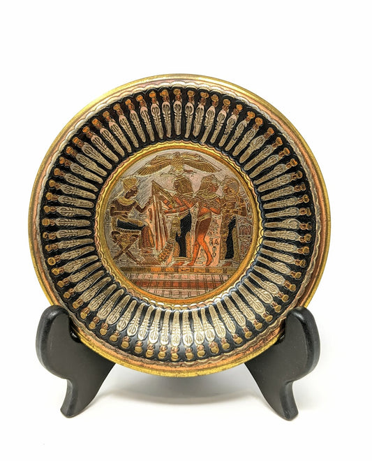 Vintage Handmade Copper Wall Plaque | Made in Egypt by Hosny Gomaa