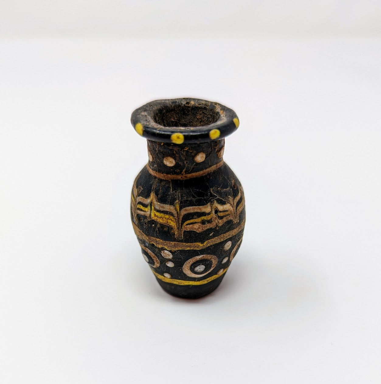 Antique Phoenician Mosaic Glass Bottle (c. 300 A.D.)