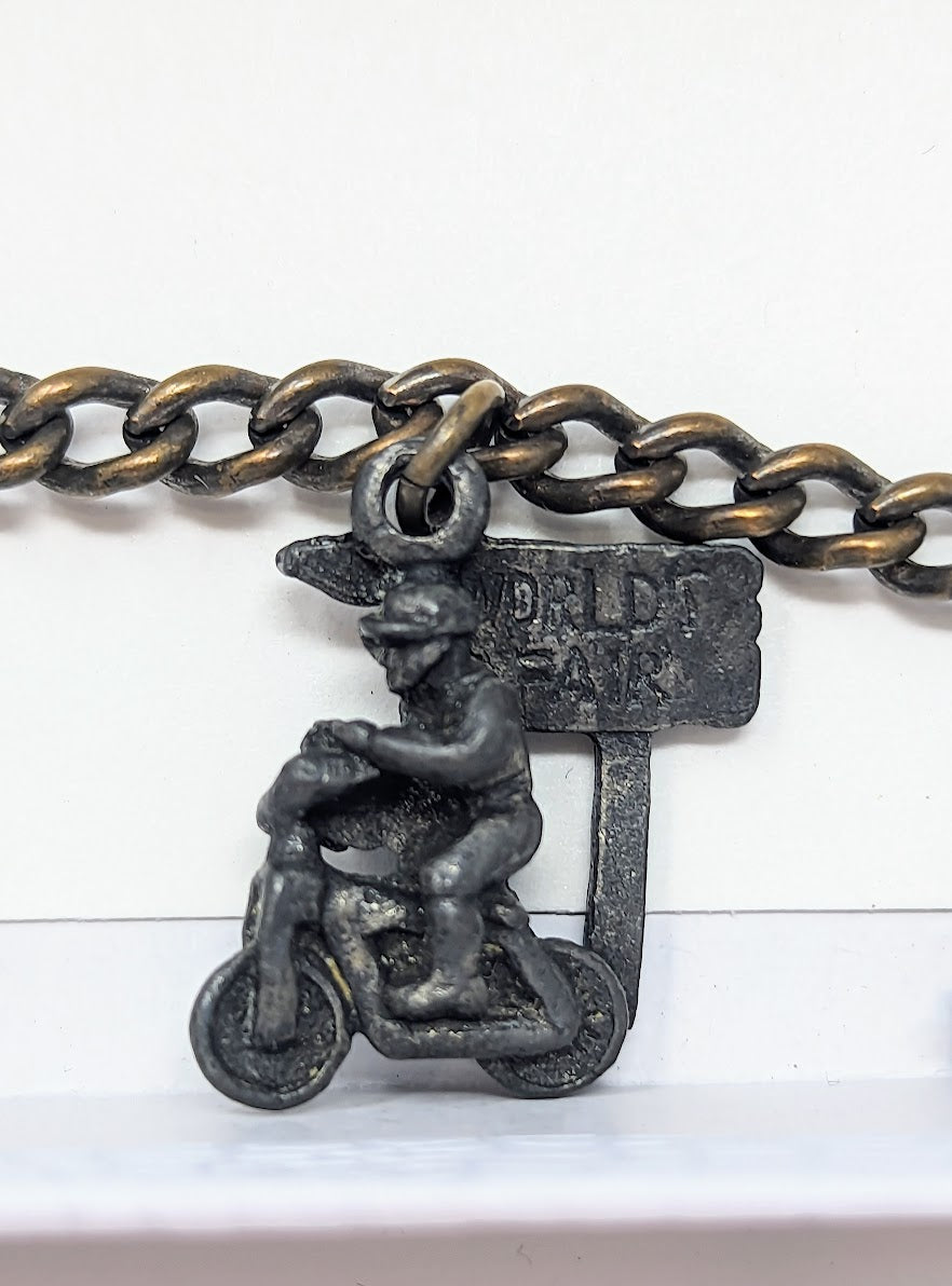 RARE 1939 New York World's Fair 6-Charm Bracelet