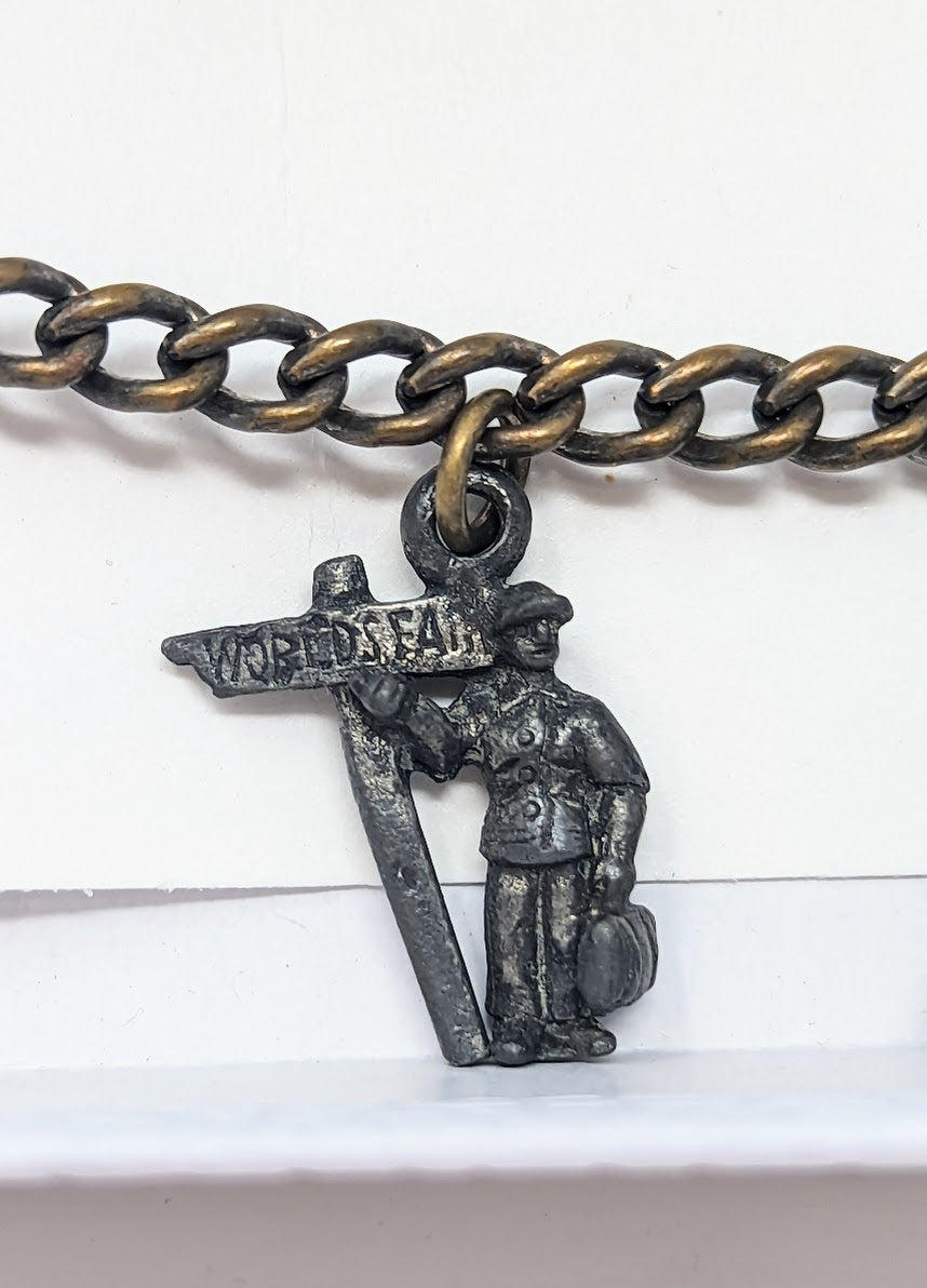 RARE 1939 New York World's Fair 6-Charm Bracelet