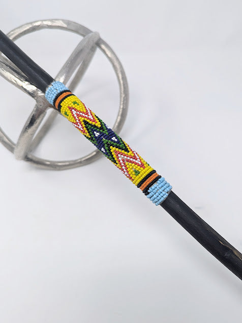 Ceremonial South African Zulu Tribal Spear with Decorative Beadwork
