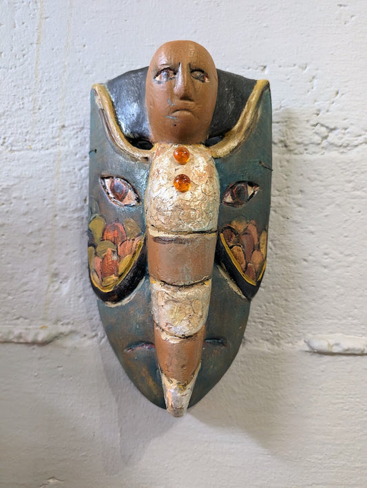 1970s Handcrafted Mexican Guerrero Folk Art Mask
