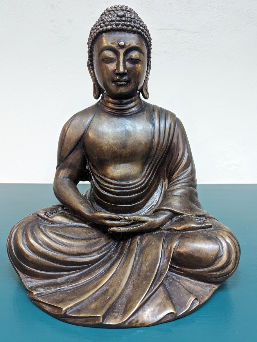 Vintage Bronze Amida Buddha Statue