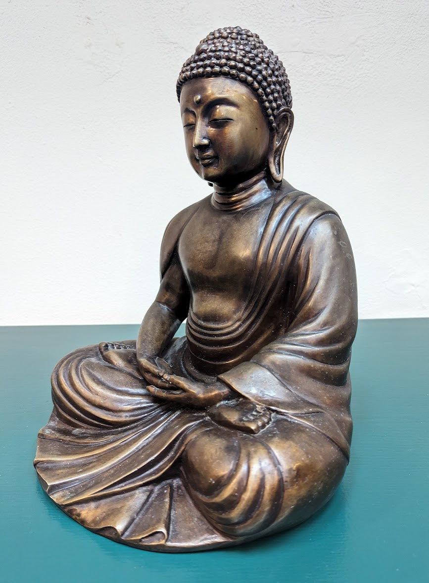 Vintage Bronze Amida Buddha Statue
