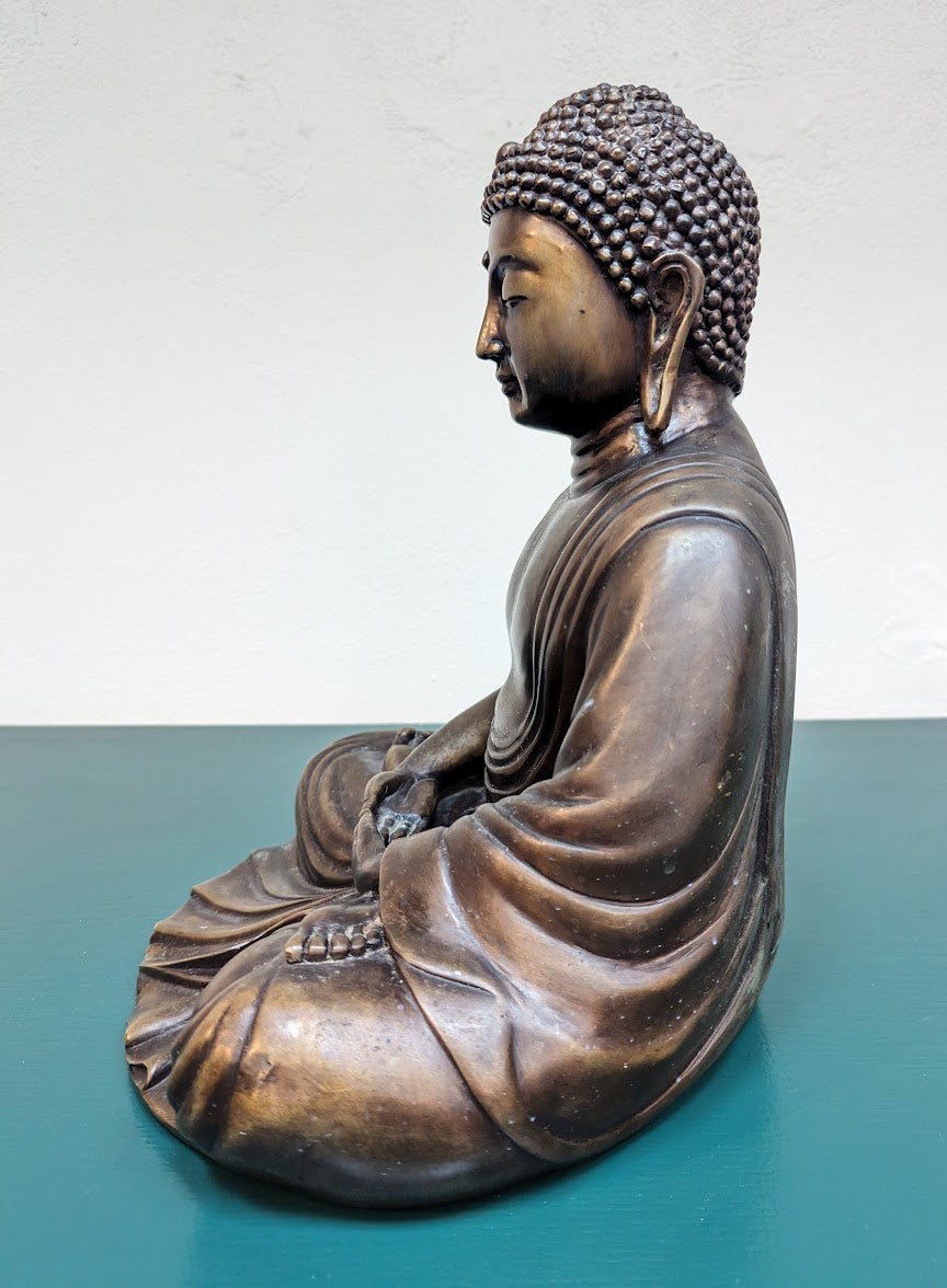 Vintage Bronze Amida Buddha Statue