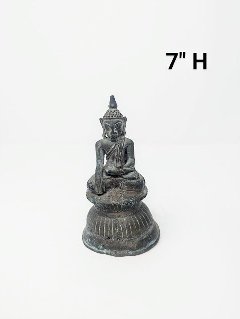 19th century Bronze Burmese Seated Buddha