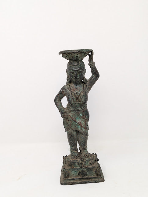 Unusual Antique Bronze Indian Tribal Bastar Statue