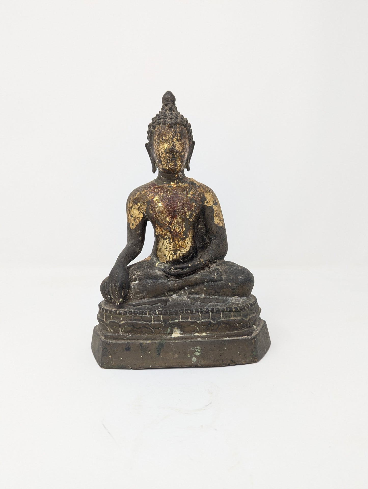Antique Ayutthaya Thailand/Siam Bronze Seated Buddha