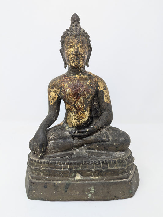 Antique Ayutthaya Thailand/Siam Bronze Seated Buddha
