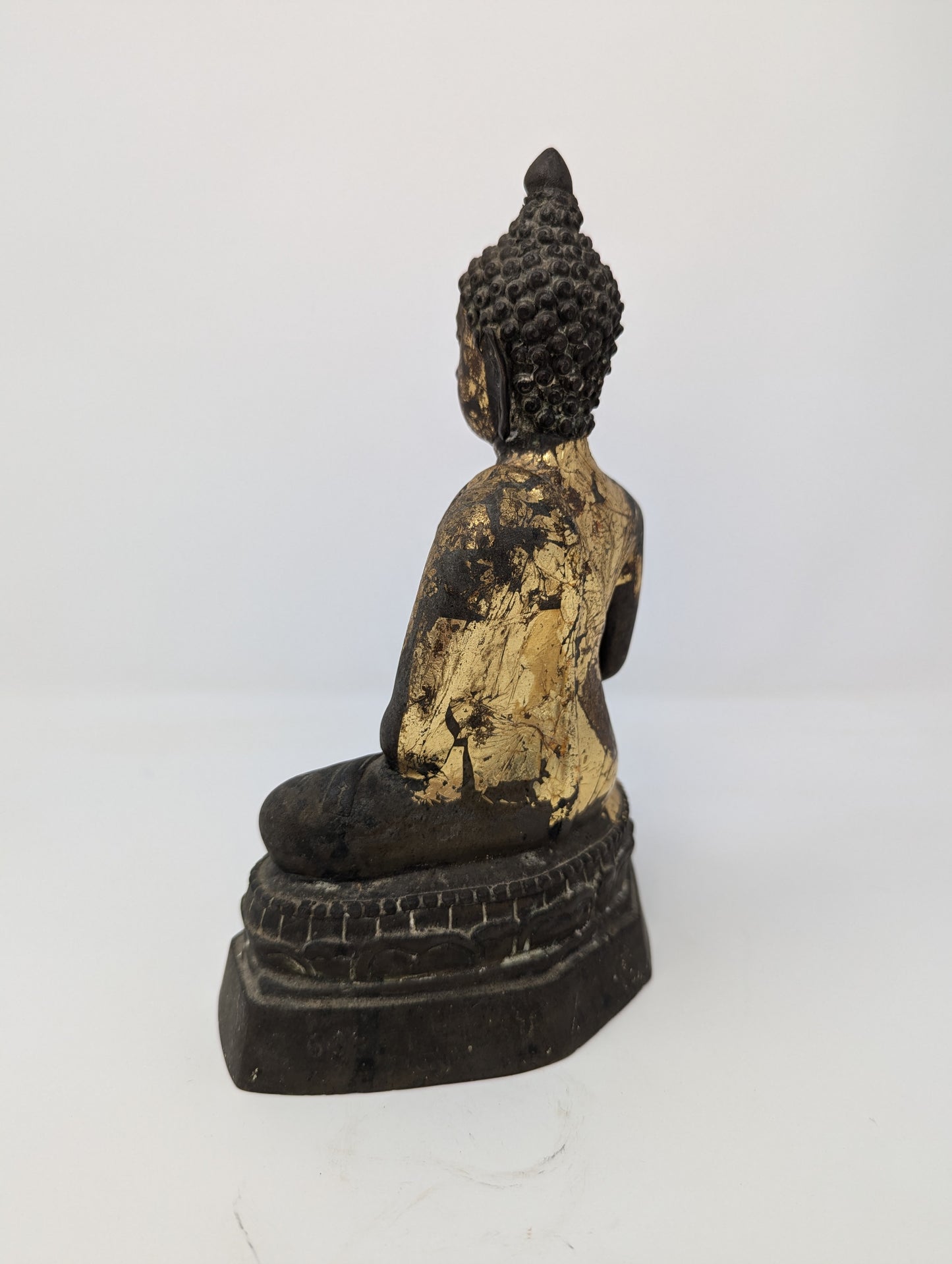 Antique Ayutthaya Thailand/Siam Bronze Seated Buddha