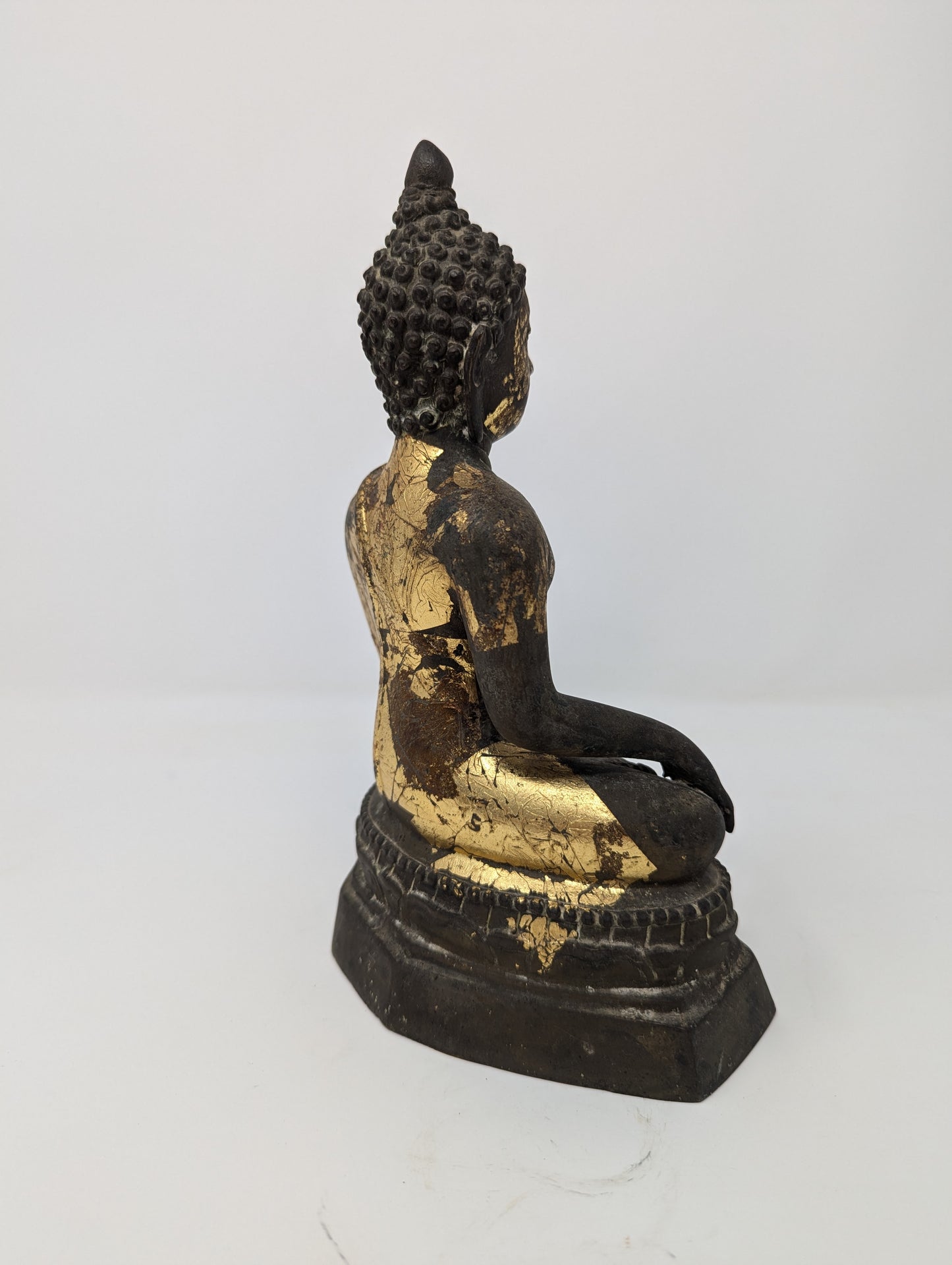 Antique Ayutthaya Thailand/Siam Bronze Seated Buddha