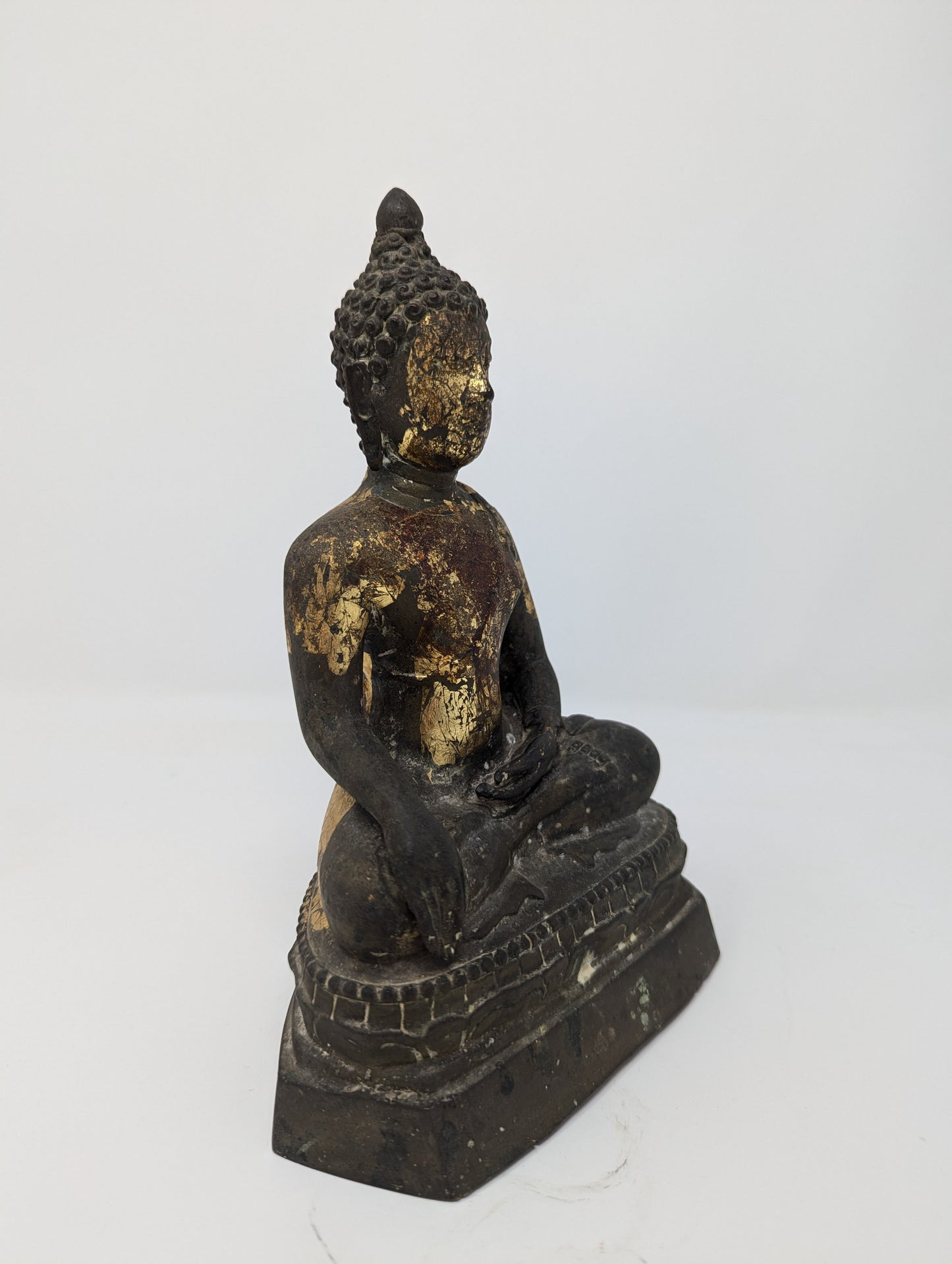 Antique Ayutthaya Thailand/Siam Bronze Seated Buddha