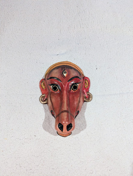Vintage Hindu Ceremonial Mask: Varahi Amman