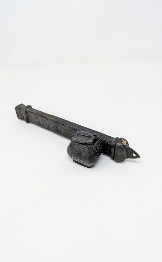19th Century Turkish/Ottoman Inkwell & Quill Holder Qalamdan Divit"