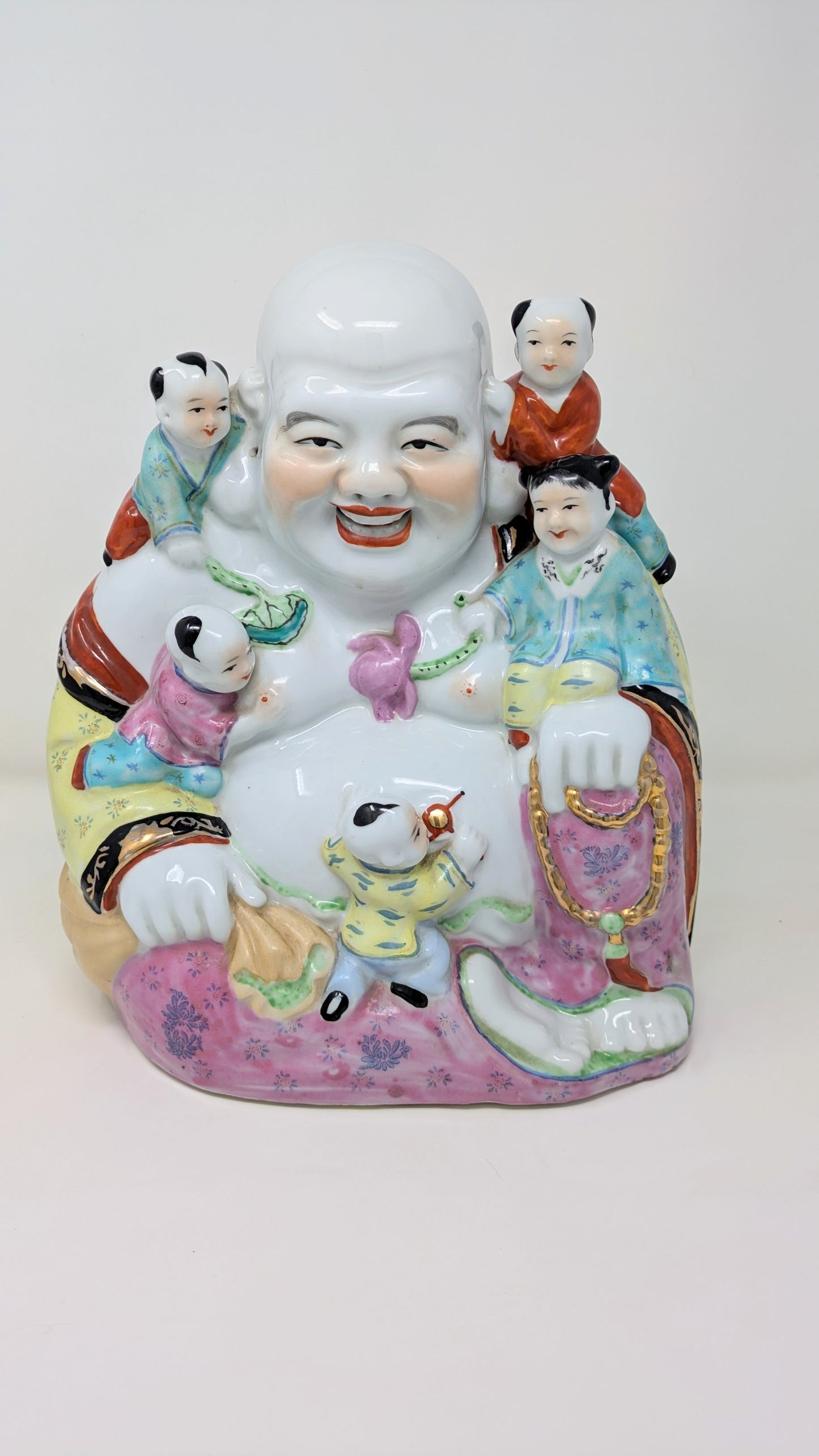 12" Porcelain Happy Buddha/Budai | Chinese Republic Period