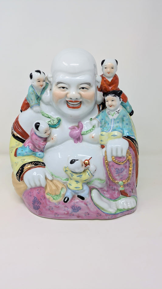 12" Porcelain Happy Buddha/Budai | Chinese Republic Period