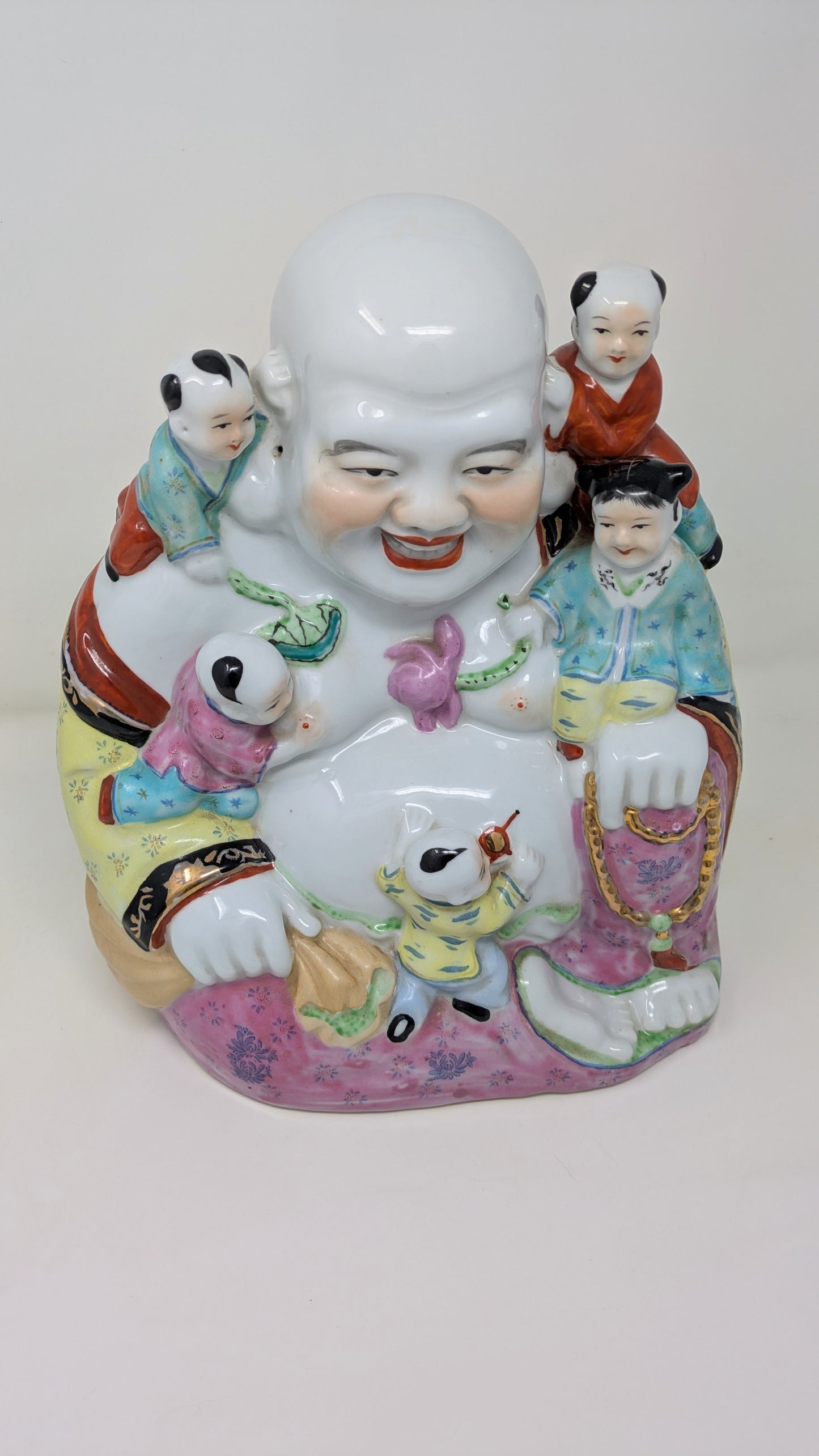 12" Porcelain Happy Buddha/Budai | Chinese Republic Period