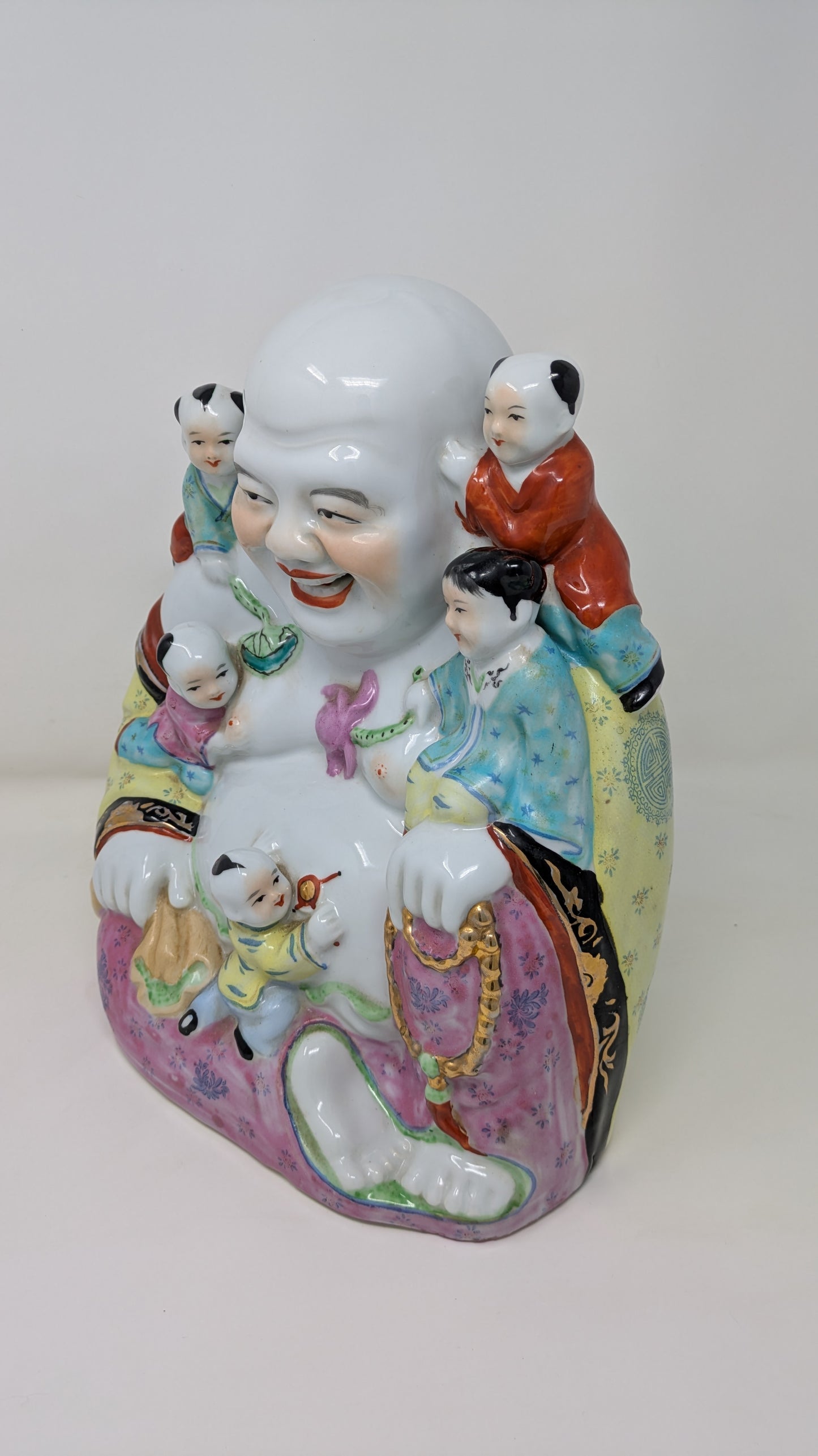 12" Porcelain Happy Buddha/Budai | Chinese Republic Period