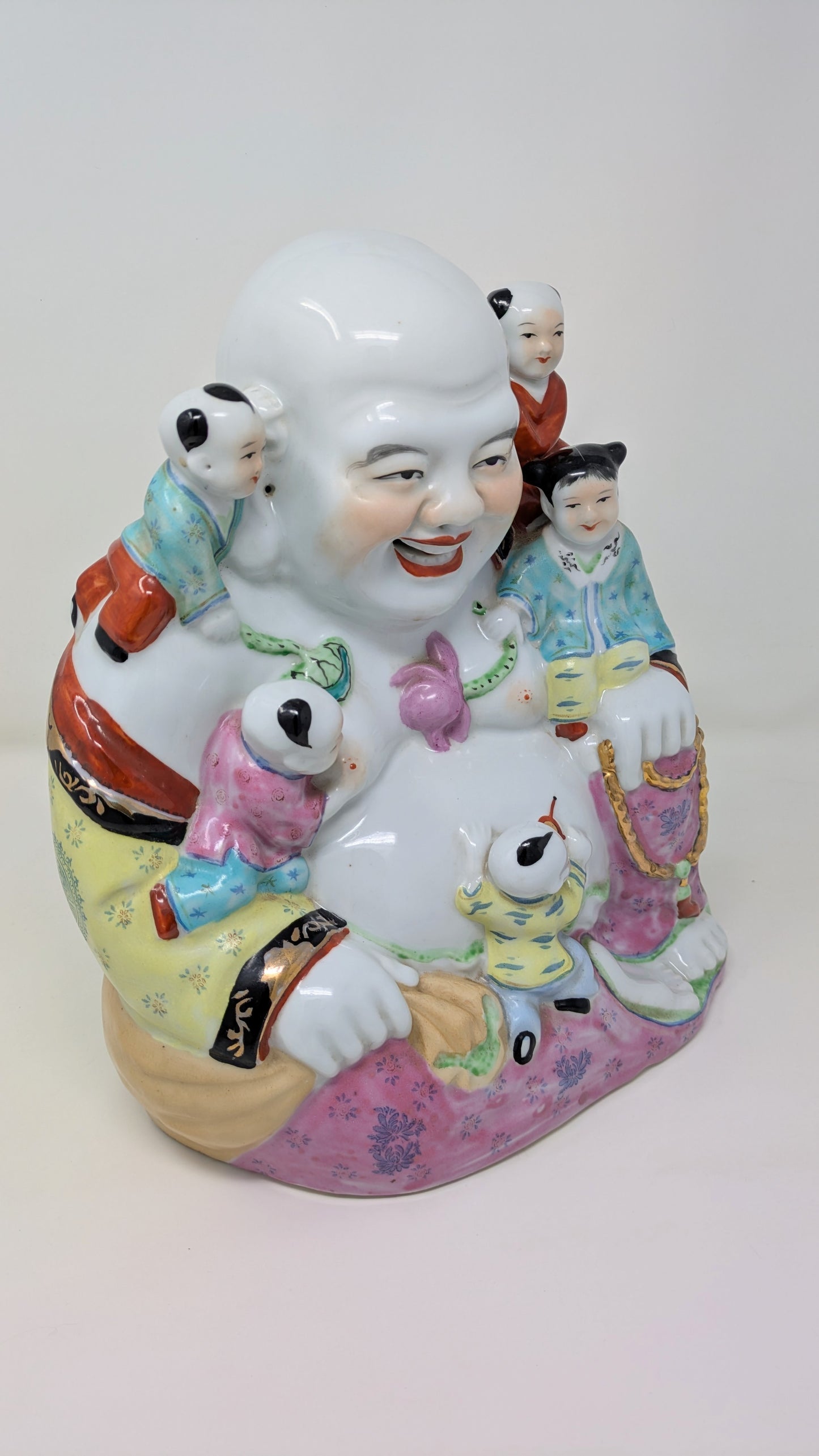 12" Porcelain Happy Buddha/Budai | Chinese Republic Period