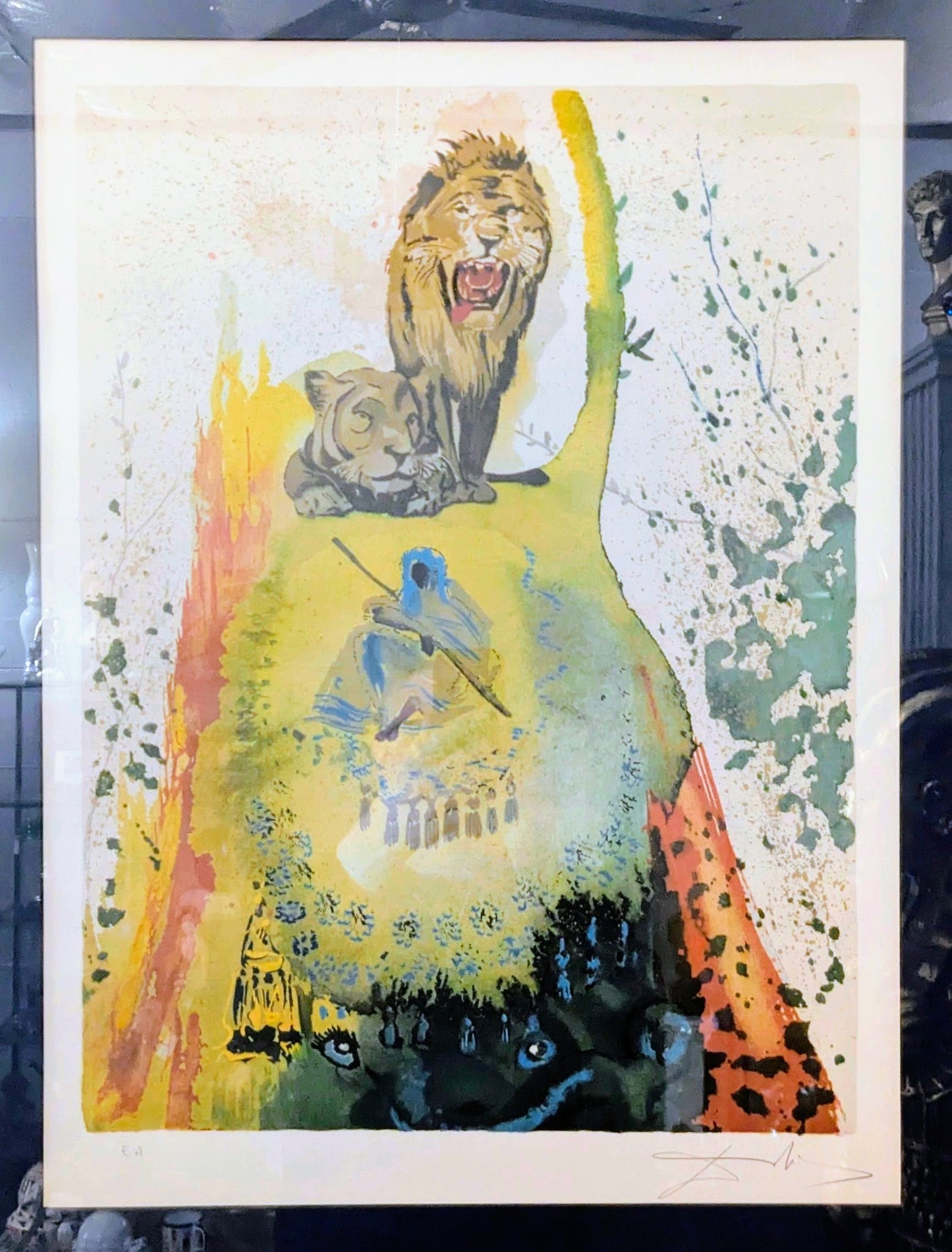 Signed Artist Proof "DREAMS OF SOLOMON & SHEBA" by Salvador Dali (1975)