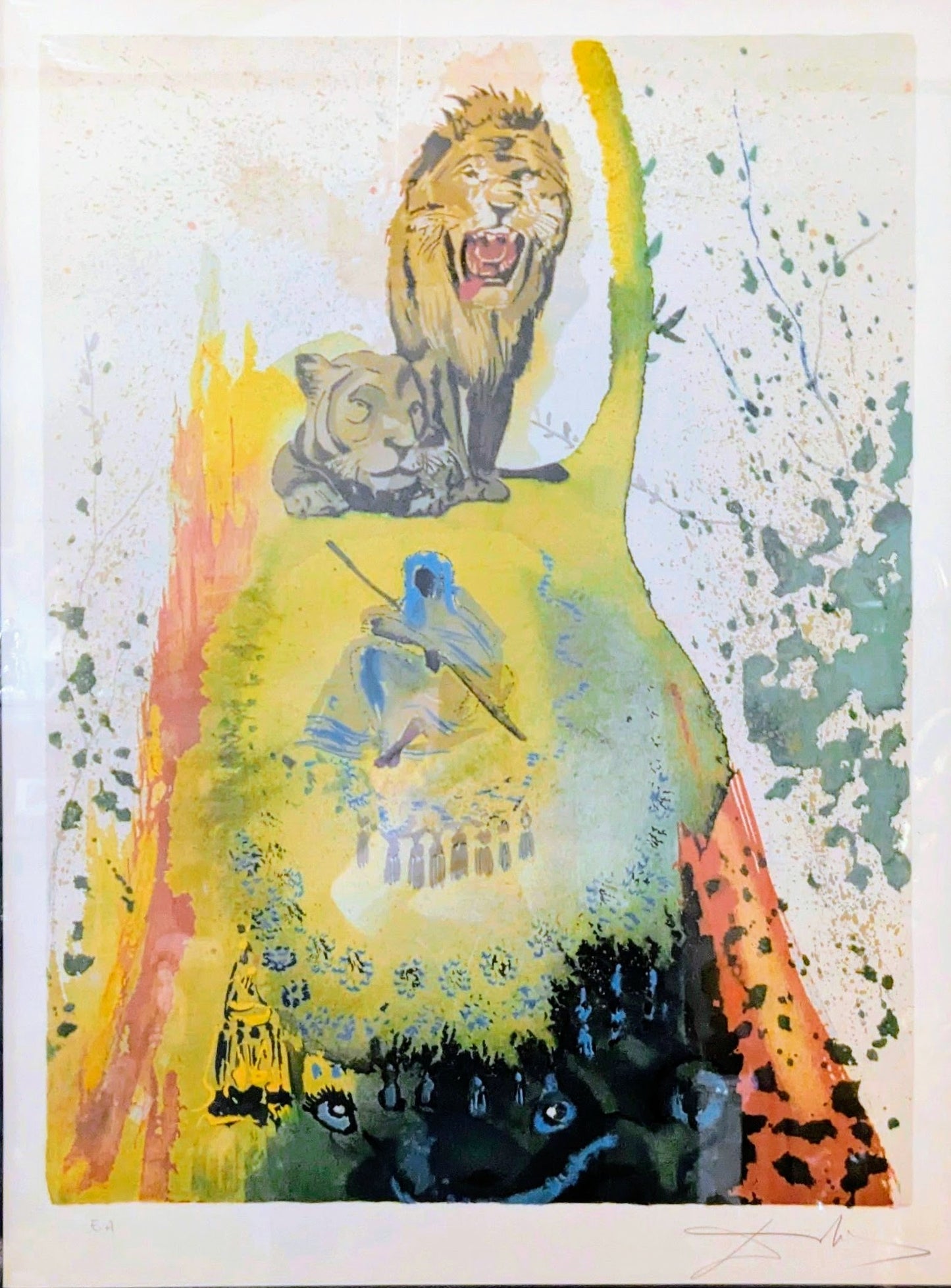 Signed Artist Proof "DREAMS OF SOLOMON & SHEBA" by Salvador Dali (1975)