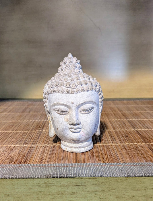 Vintage 4" Carved Stone Thai Buddha Head