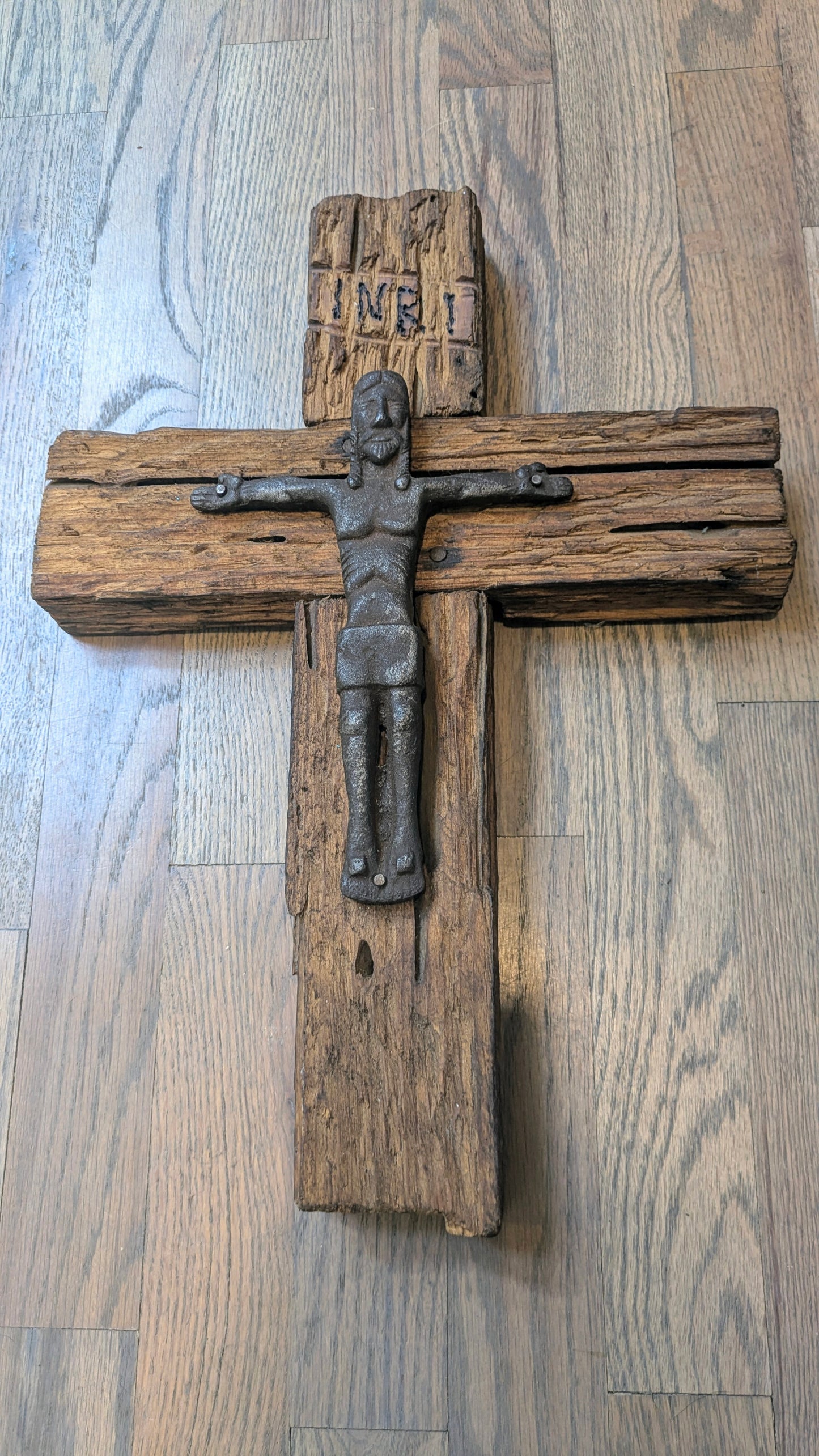 Vintage Handmade Folk Art | Christ on Cross